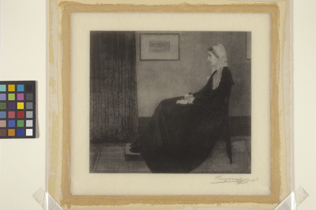Whistler anyja (tinta papíron) alkotó: James Abbott McNeill & Wolf Henry (1852 1916) Whistler