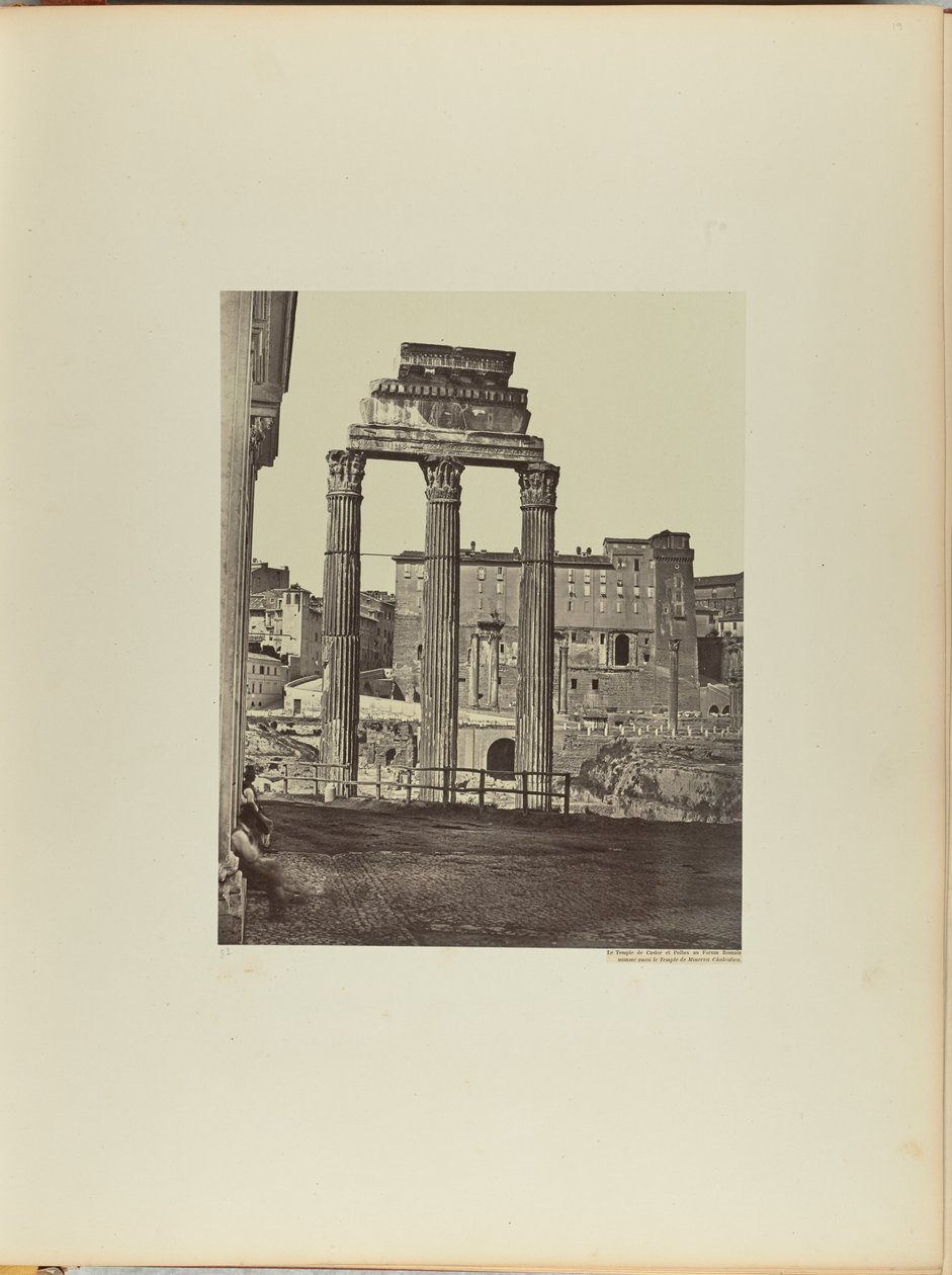 Castor és Pollux temploma a Forum Romanumon, más néven Minerva Chalcidica templom. alkotó: James Anderson