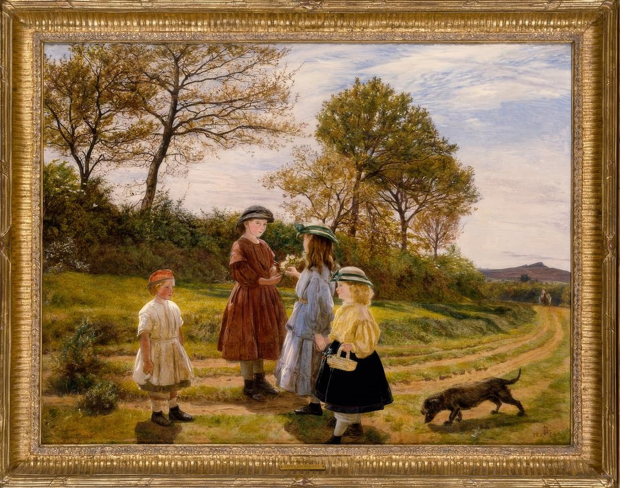 James Archer, A virágszedők / Gemälde, 1863 alkotó: James Archer