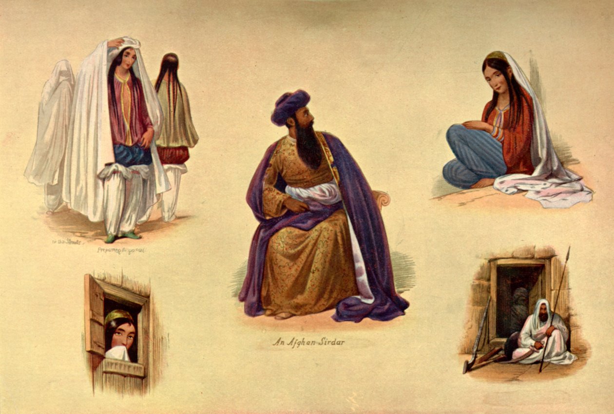 Kabuli típusok, 1840-es évek, 1901. alkotó: James Atkinson