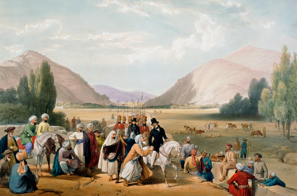Dost Mohammad Khan feladása, Kabul, Első angol-afgán háború, 1838-1842 alkotó: James Atkinson