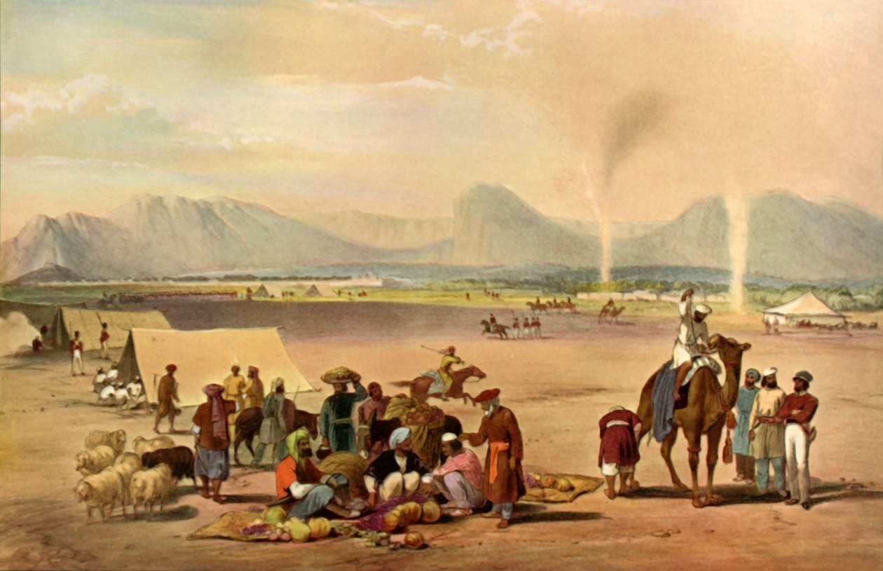 Kandahár városa délről nézve a Baba Wali-hegy felé, 1840, 1901. alkotó: James Atkinson