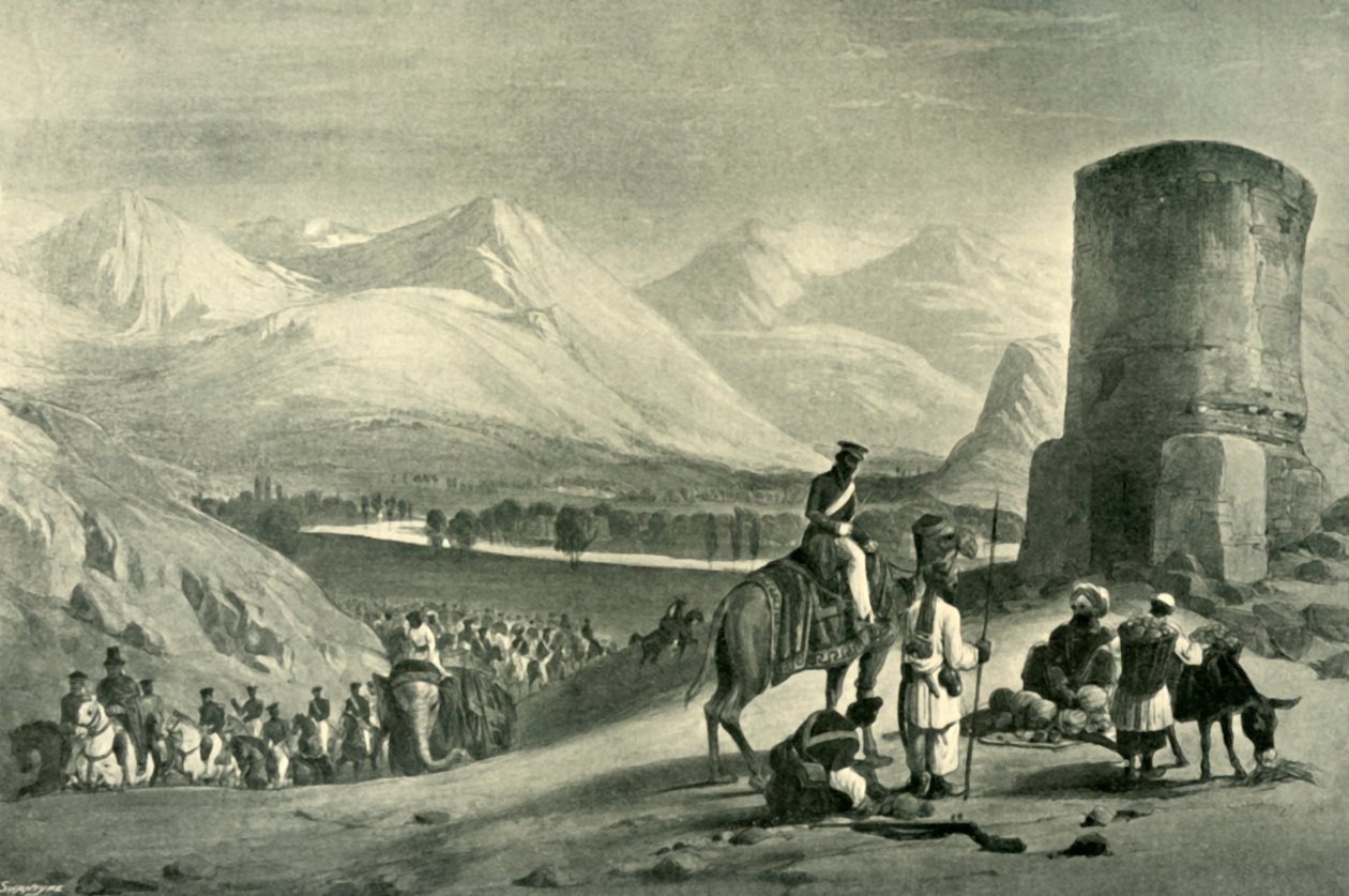 A Maidan völgye és a Buzrak-torony, 1842, 1901. alkotó: James Atkinson