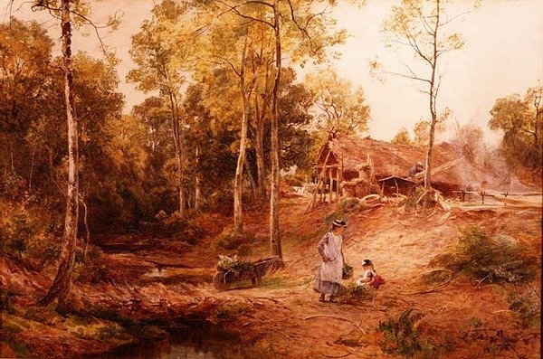 Ősz egy gloucestershire-i erdőben alkotó: James Aumonier