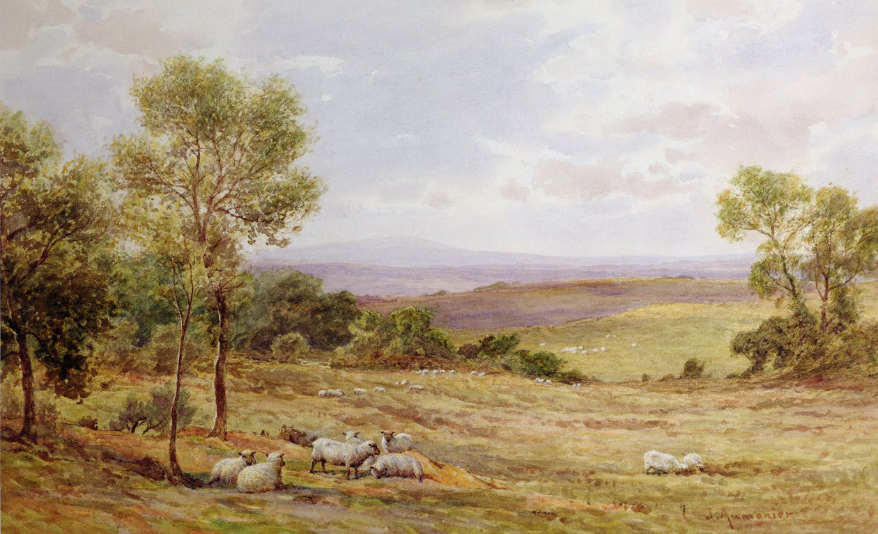 Cumberland dombjai a Wardrew House-ból, Gilstonból alkotó: James Aumonier