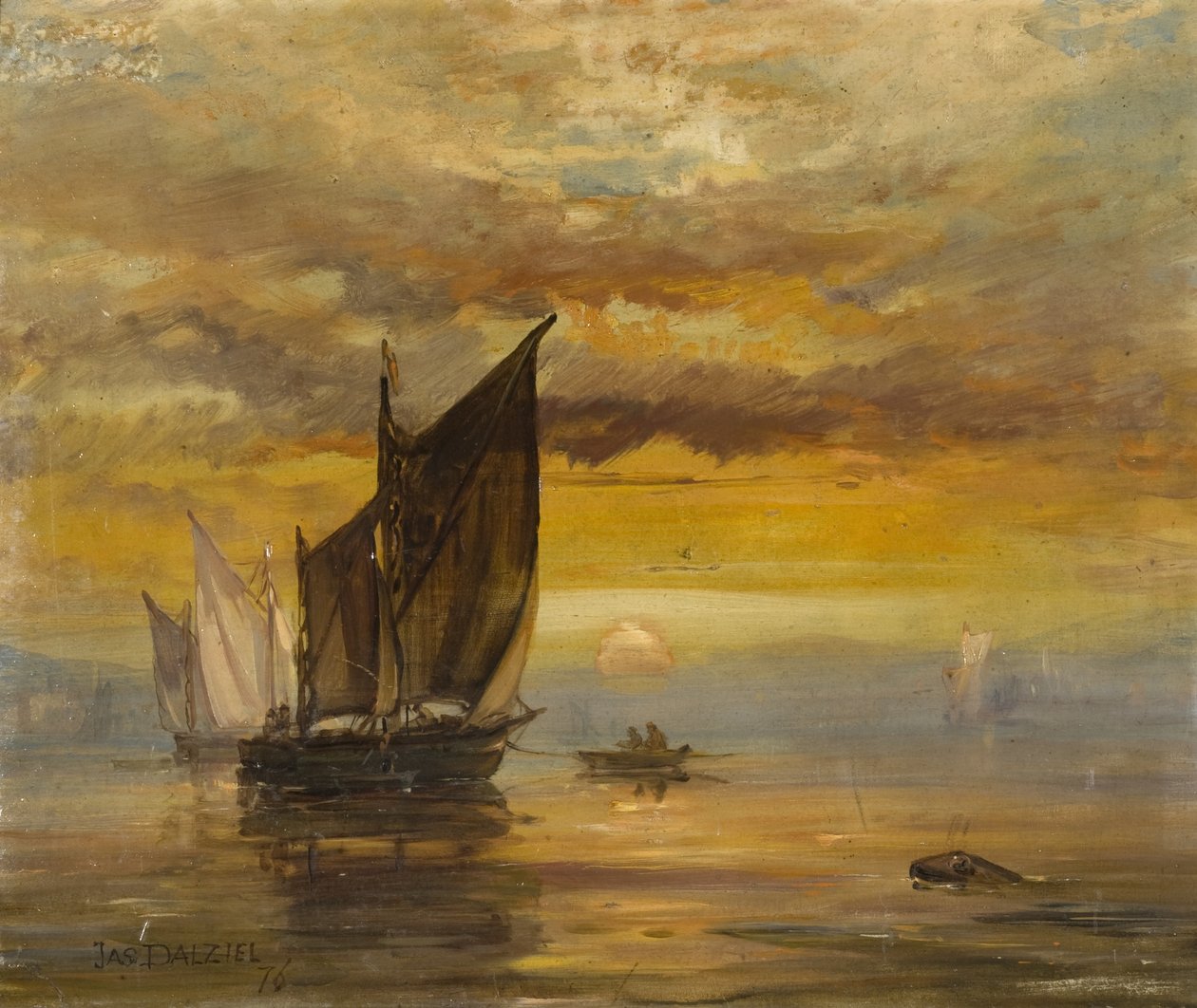 Offshore szállítás (olaj fedélzeten (farostlemez)) alkotó: James B. Dalziel