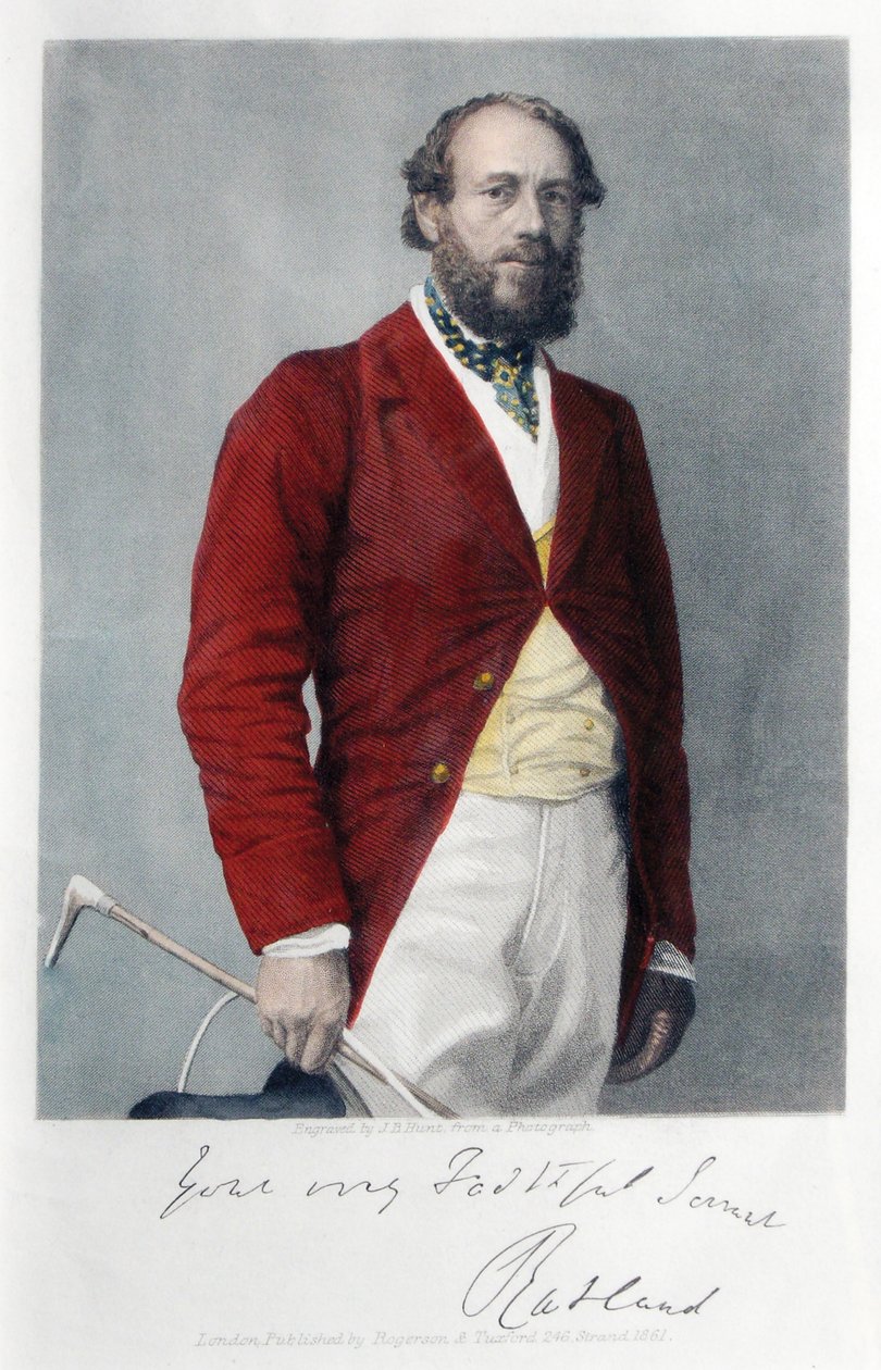 Rutland 6. vadászatra öltözött hercege, 1861 alkotó: James B. Hunt
