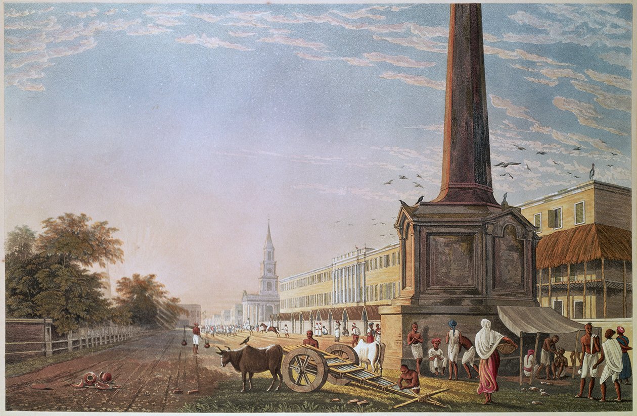 Writers Buildings, Calcutta, metszett Robert Havell, pub. 1824 alkotó: James Baillie after Fraser