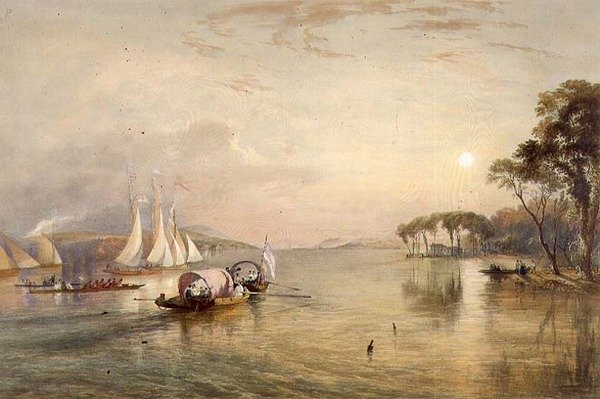 Windermere-tó, "The English Lake District"-ből alkotó: James Baker (after) Pyne