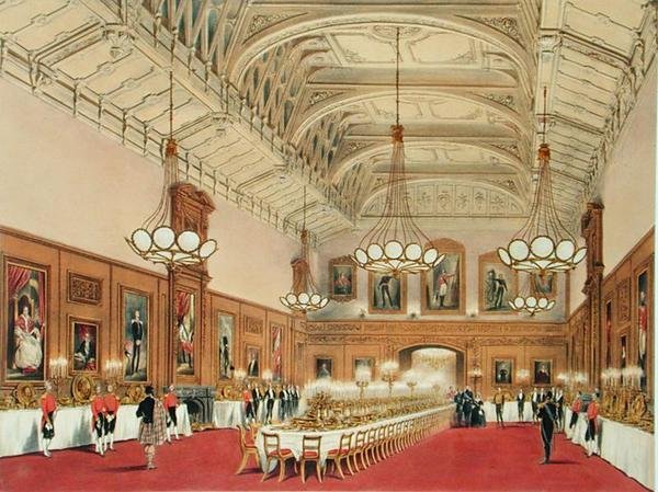 A Waterloo galéria, a windsori kastély, az orosz császár látogatásán alkotó: James Baker (after) Pyne