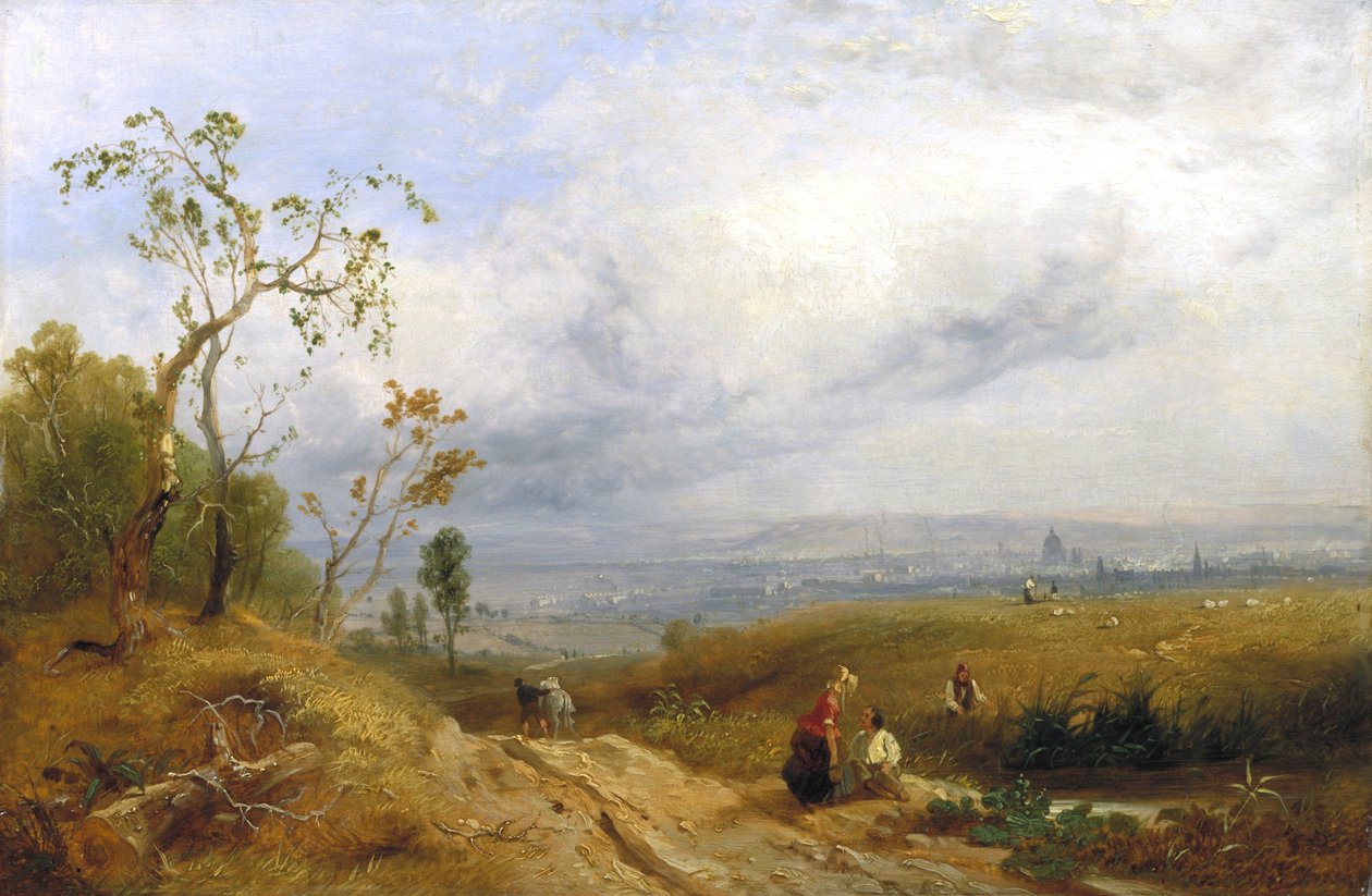 „A metropolis bepillantása Hampstead Heathből”, 1841 alkotó: James Baker Pyne