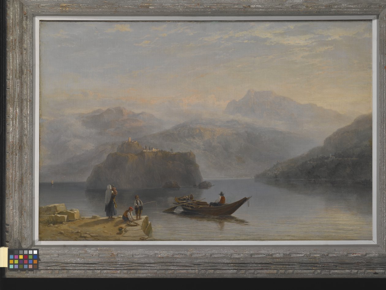 Lago Maggiore (?) (olaj, vászon) alkotó: James Baker Pyne