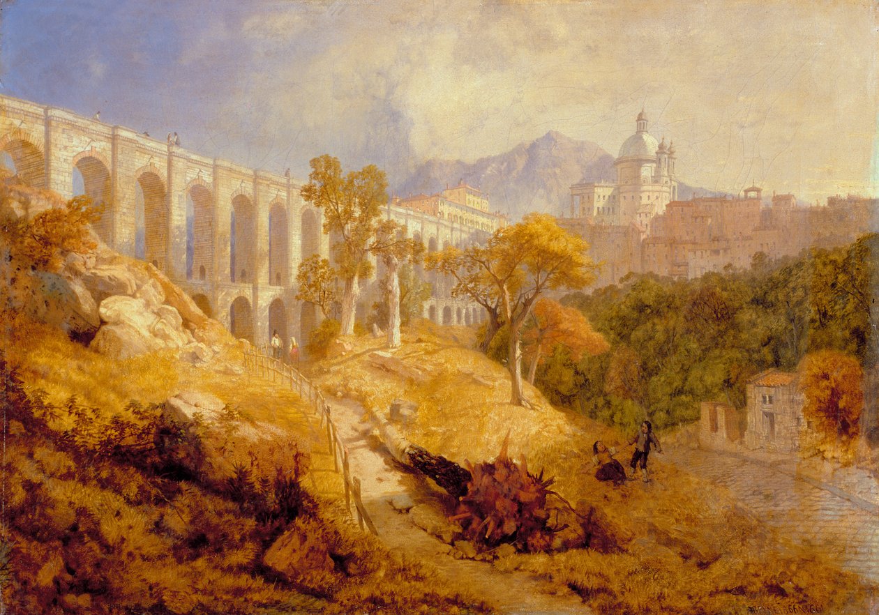 A vízvezeték Arriciában, Róma közelében, 1866 alkotó: James Baker Pyne