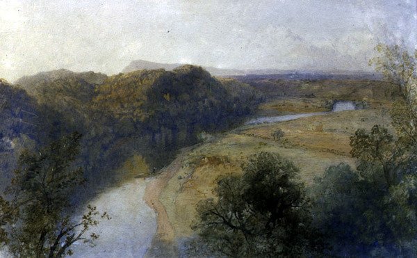 The Ribble from Red Seat (olaj, vászon) alkotó: James Baker Pyne