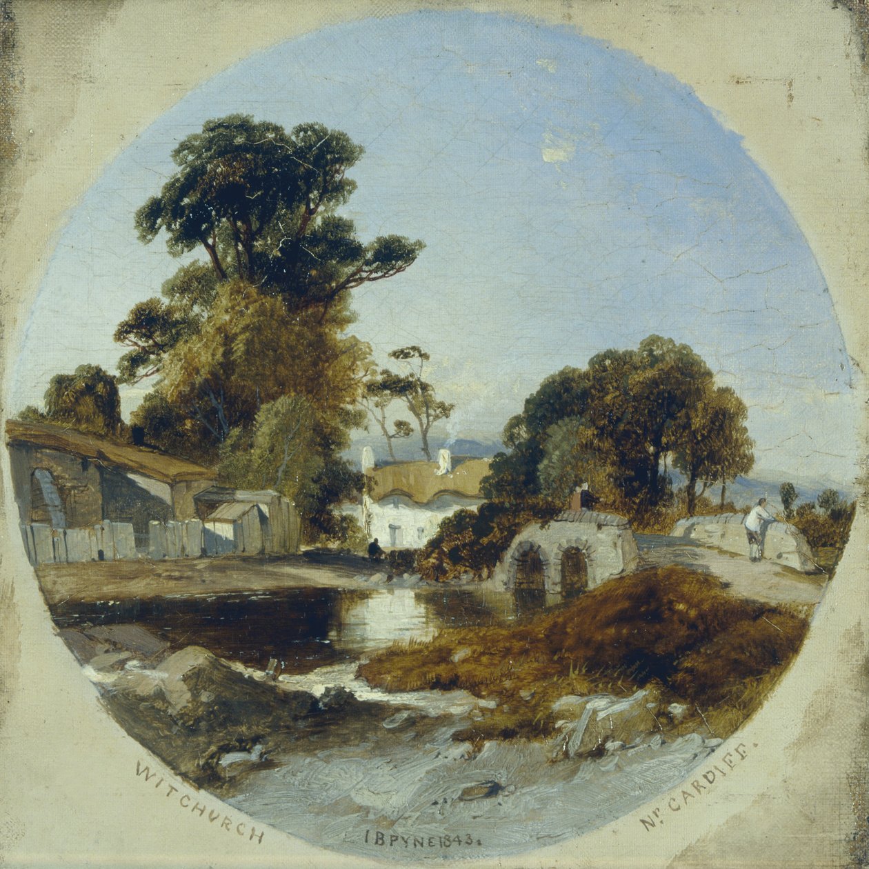 Kilátás Whitchurchben alkotó: James Baker Pyne