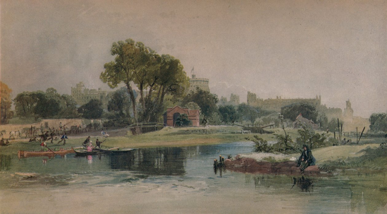 Windsori kastély az Eton játszótérről, 1838 alkotó: James Baker Pyne