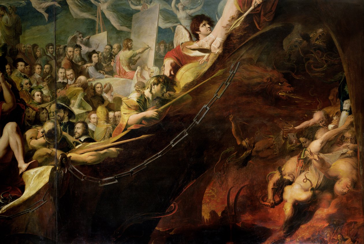 Elysium, avagy a végső megtorlás állapota, hatodik az „Az emberi kultúra és tudás fejlődése” sorozatban, Tartarus 1777-84 körüli részlete (olaj, vászon) (lásd: 101465) alkotó: James Barry