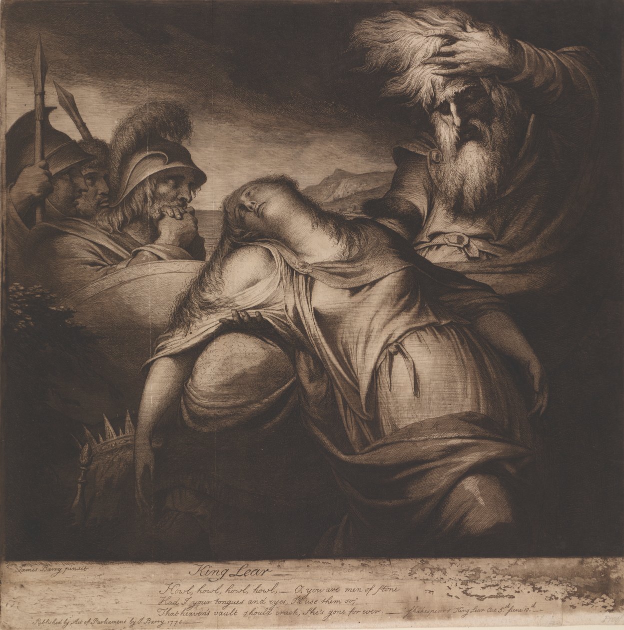 Lear király és Cordelia, V. felvonás, 10. jelenet alkotó: James Barry