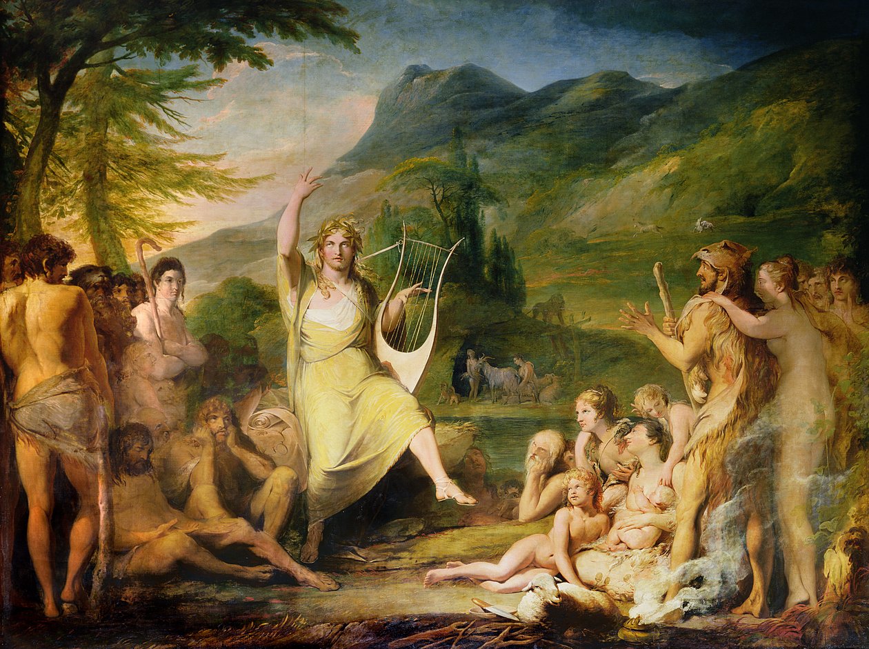 Orpheus, Az emberi kultúra és tudás fejlődése című sorozat első része, 1777-84 alkotó: James Barry