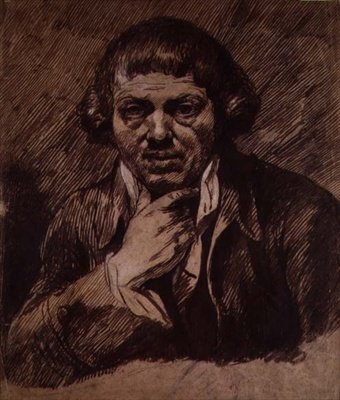 Önarckép, 1800 körül (ecset és biszter papíron) alkotó: James Barry