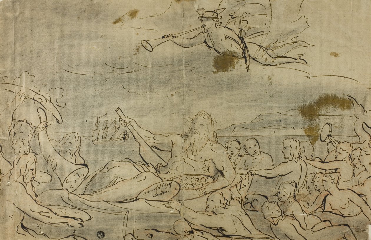 Tanulmány a kereskedelemért vagy a Temze diadala, 1767-80 alkotó: James Barry