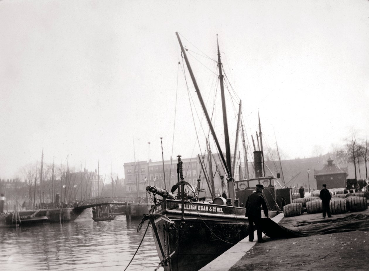 Csatornahajók, Rotterdam, 1898. alkotó: James Batkin