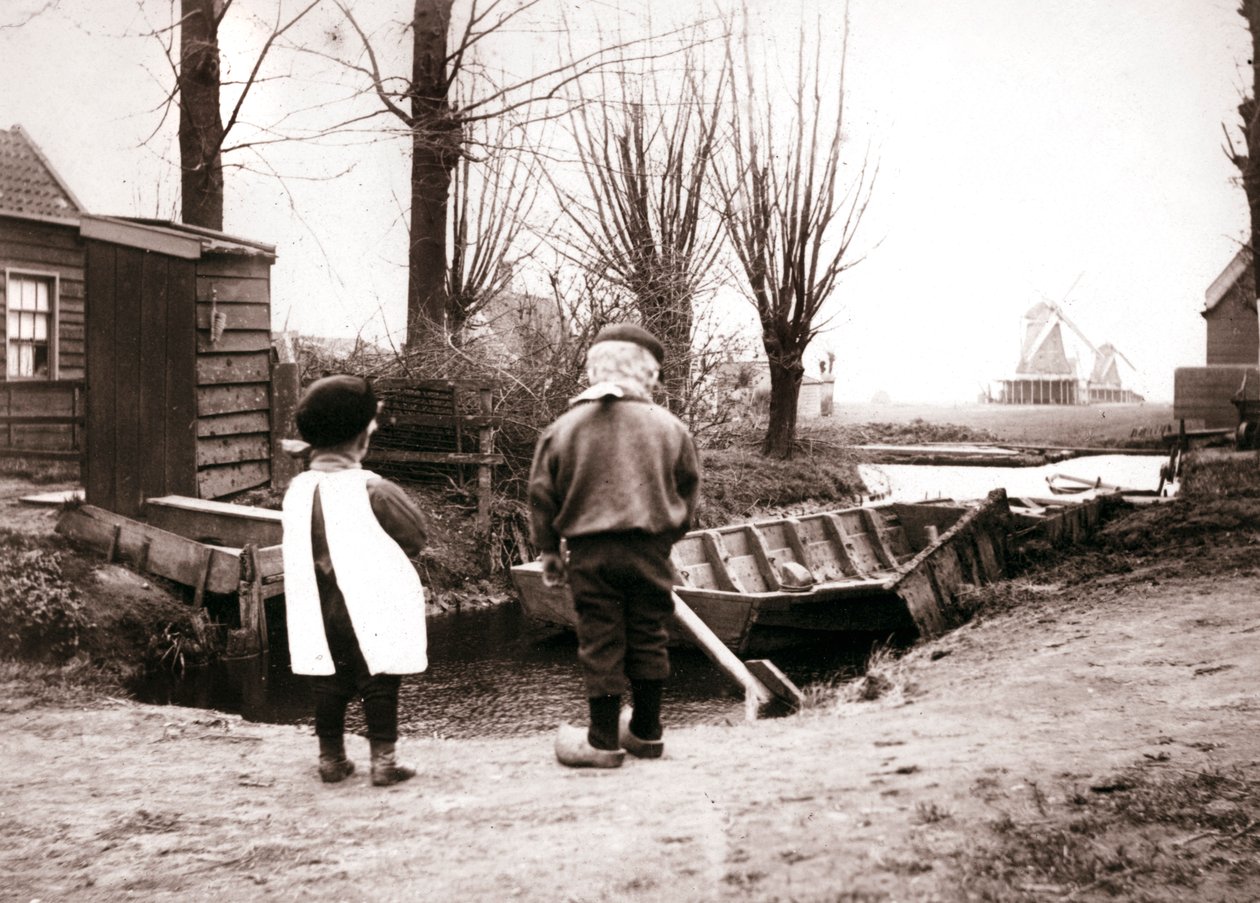 Gyermekek, Laandam, Hollandia, 1898. alkotó: James Batkin