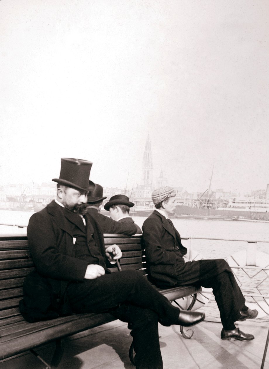Utasok egy kompon, Rotterdam, 1898. alkotó: James Batkin