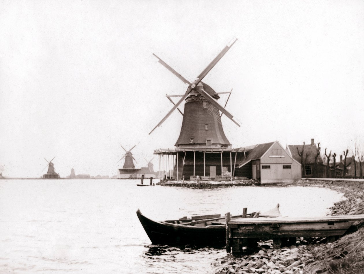 Szélmalmok, Laandam, Hollandia, 1898. alkotó: James Batkin