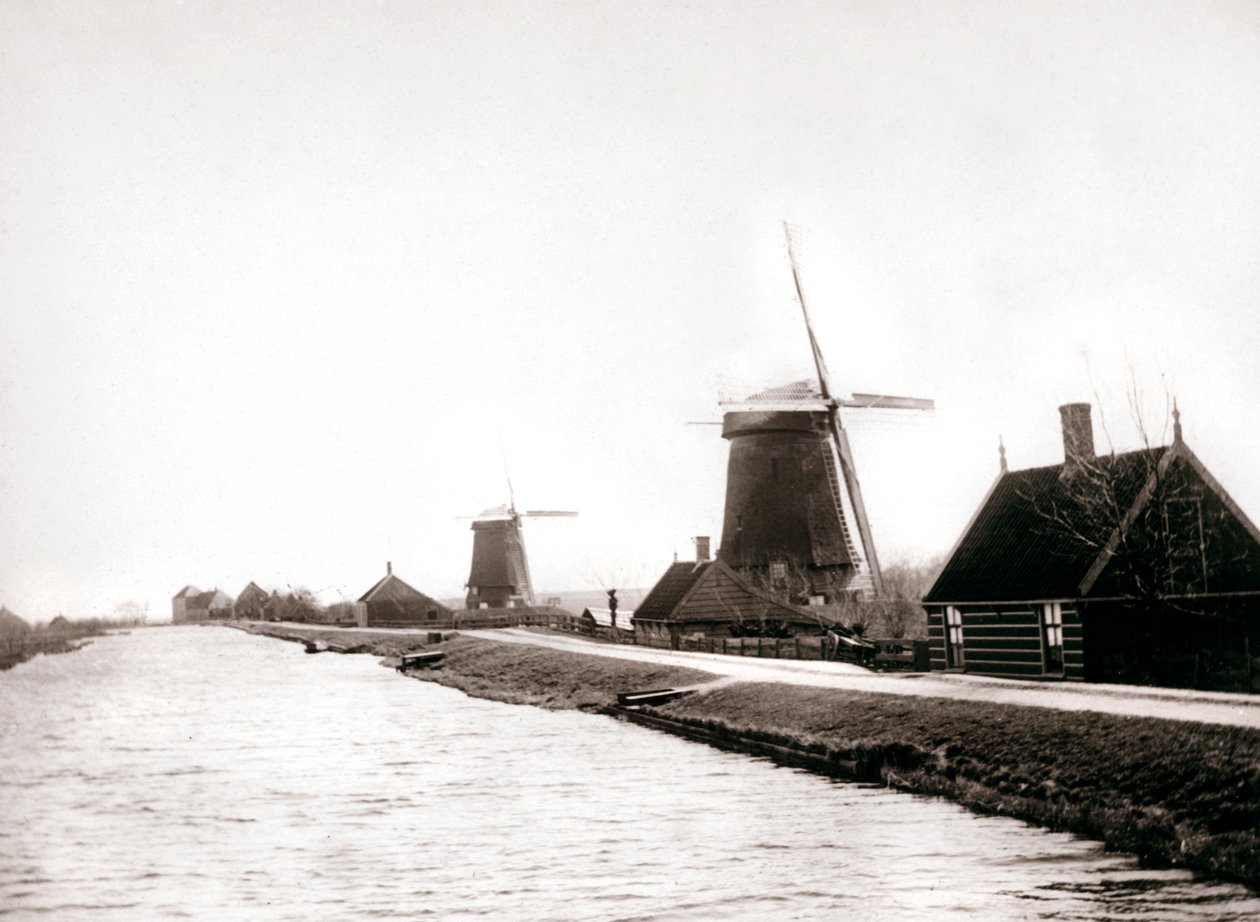 Szélmalmok, Laandam, Hollandia, 1898. alkotó: James Batkin