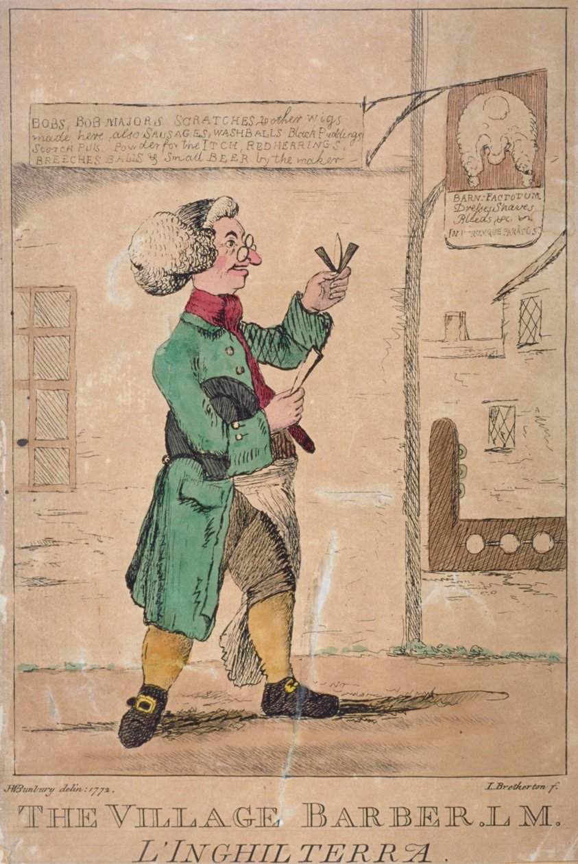 "A falu borbélya", 1772 alkotó: James Bretherton