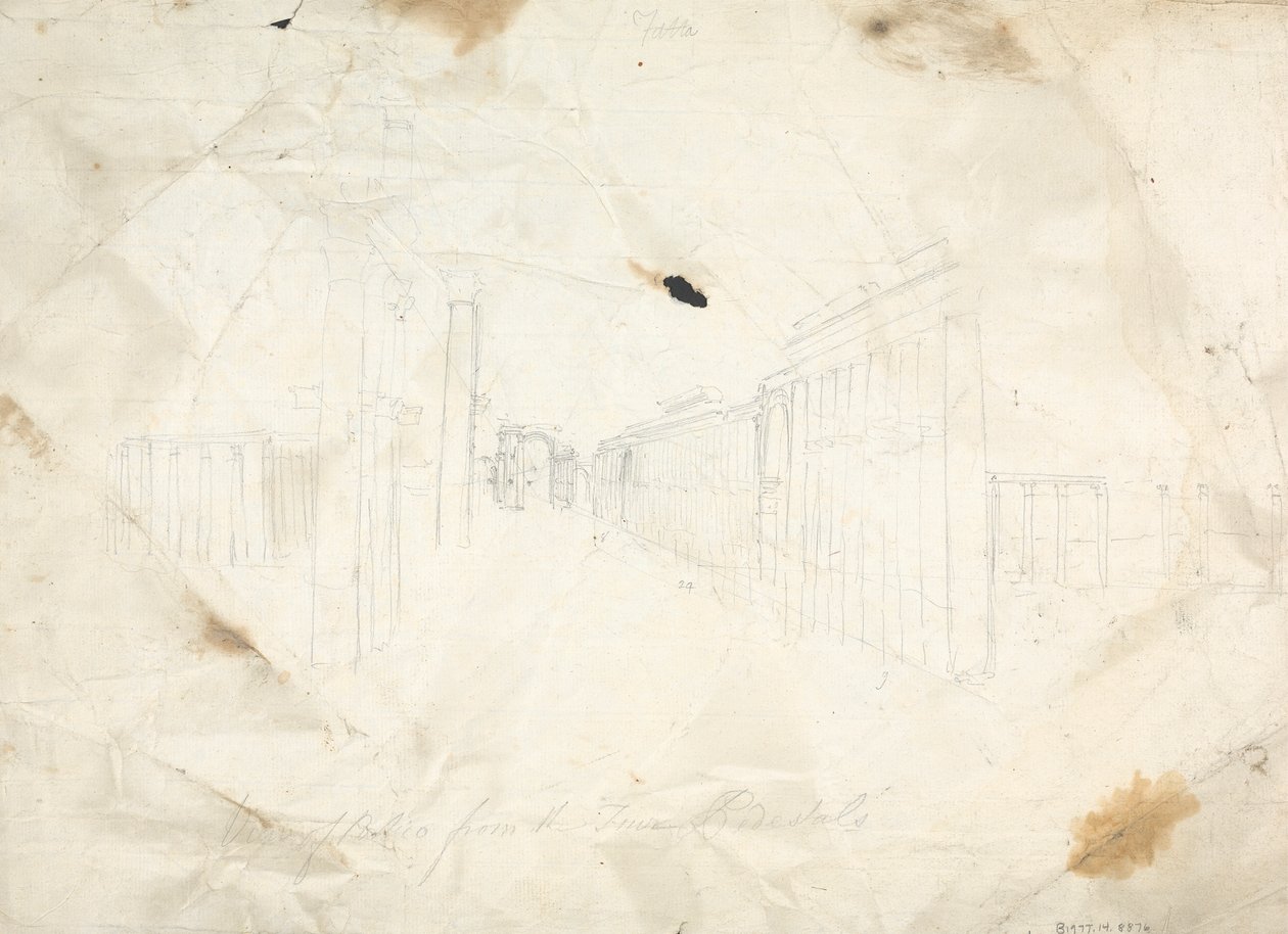 Vázlat a templomromokról alkotó: James Bruce