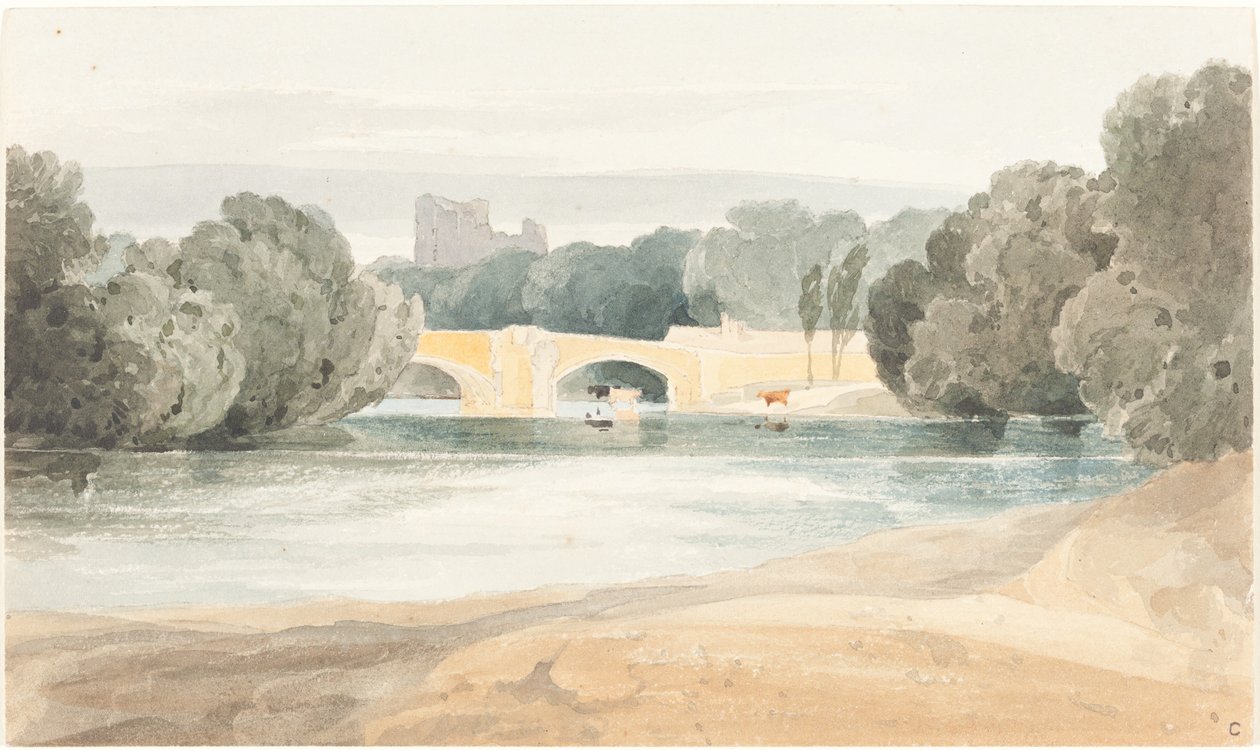 Knaresborough-i híd, kb. 18021804. alkotó: James Bulwer