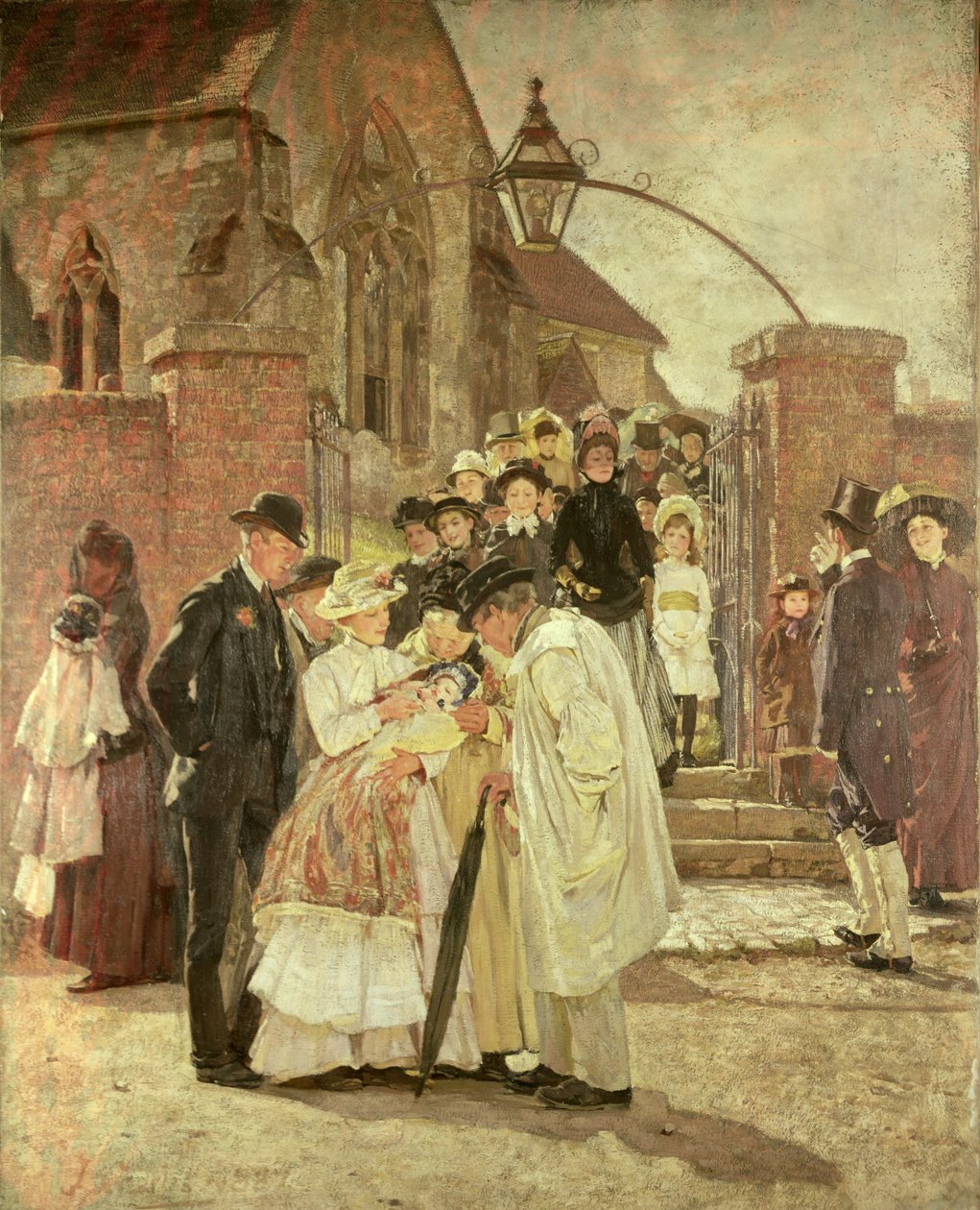 Keresztelő vasárnap (South Harting, Sussex) 1887 (olaj, vászon) alkotó: James Charles