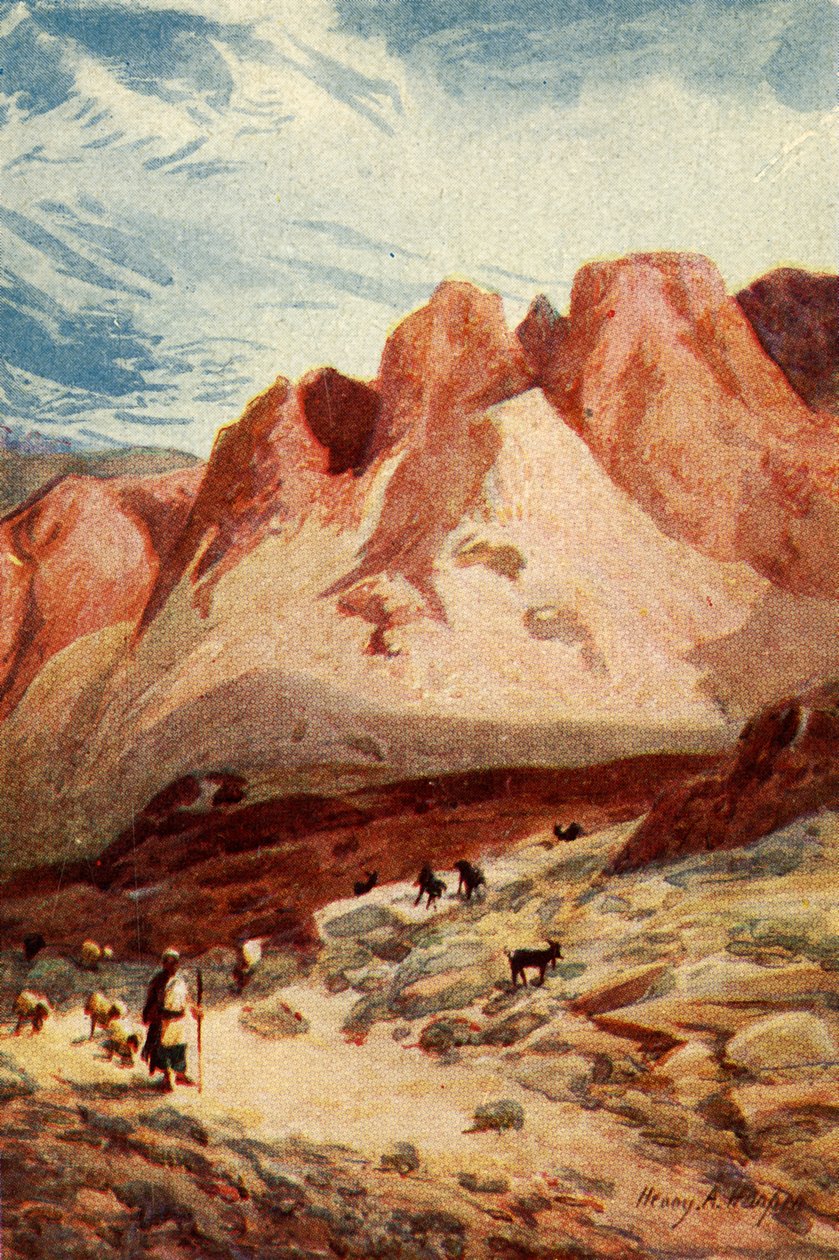 Sínai-hegy – ApCsel vii 38, 1924. Alkotók: James Clark, Henry A Harper. alkotó: James Clark and Henry A Harper