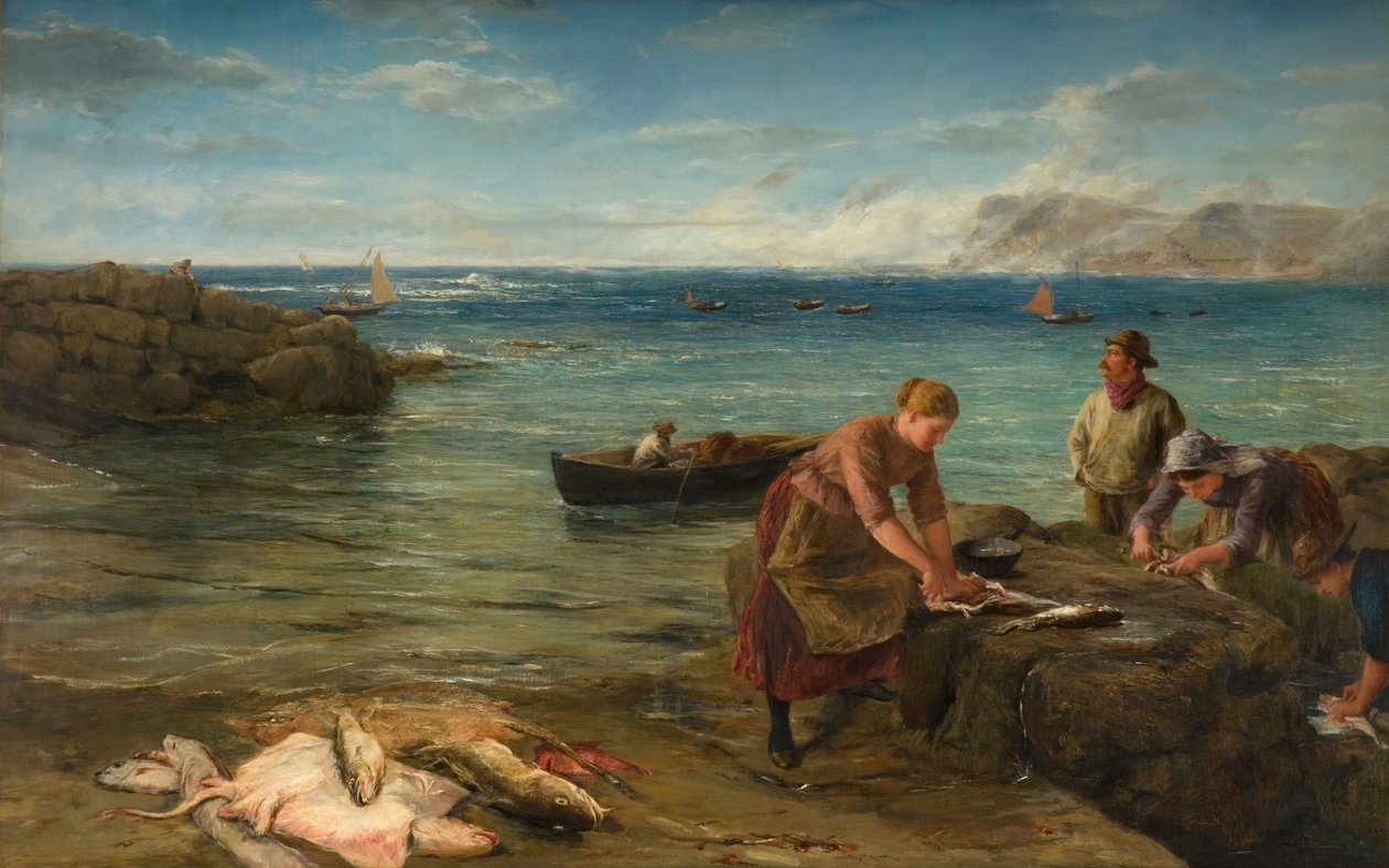 Reggeli a Porth számára, 1907. alkotó: James Clarke Hook