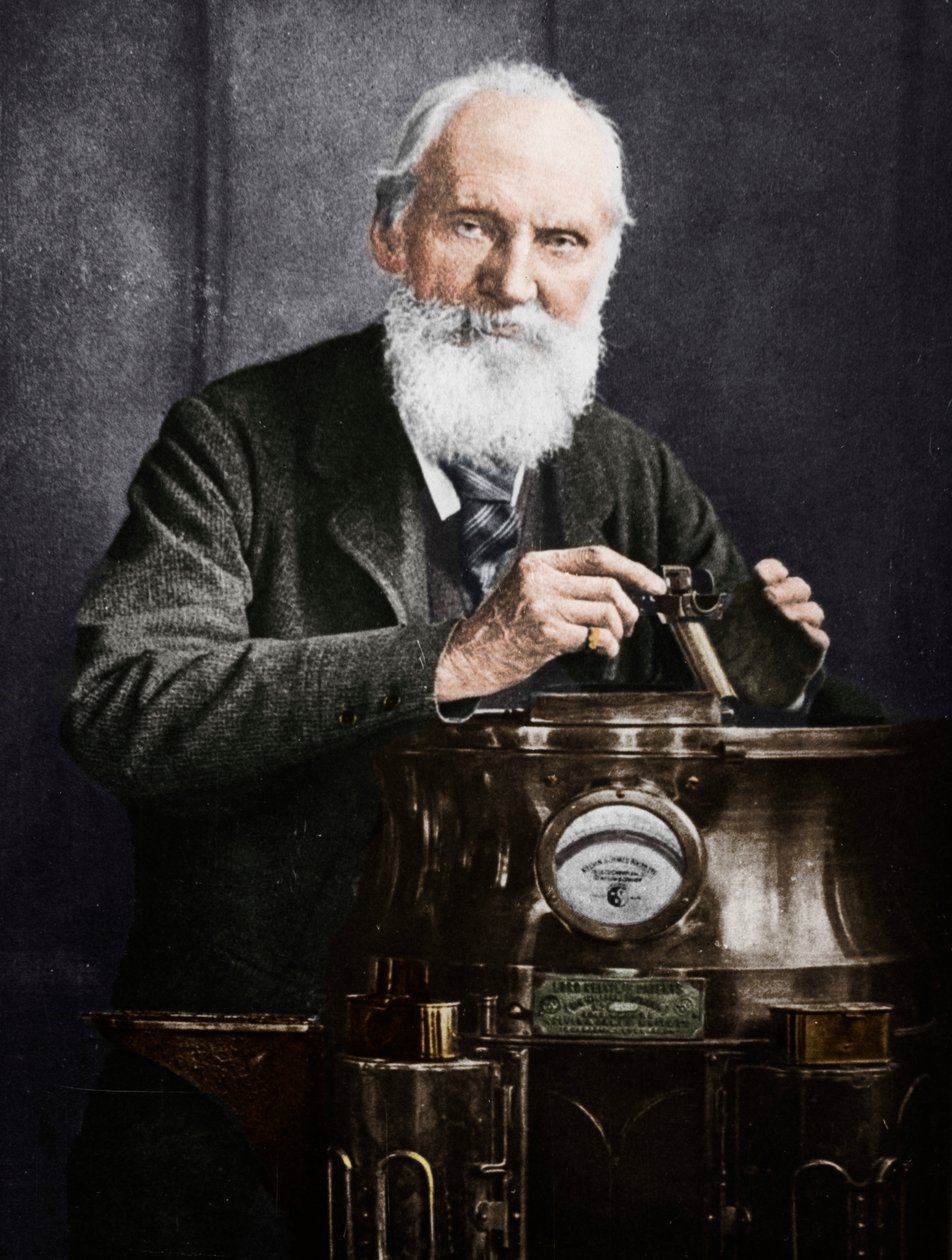 Lord Kelvin, skót matematikus és fizikus, iránytűjével, 1902 alkotó: James Craig Annan