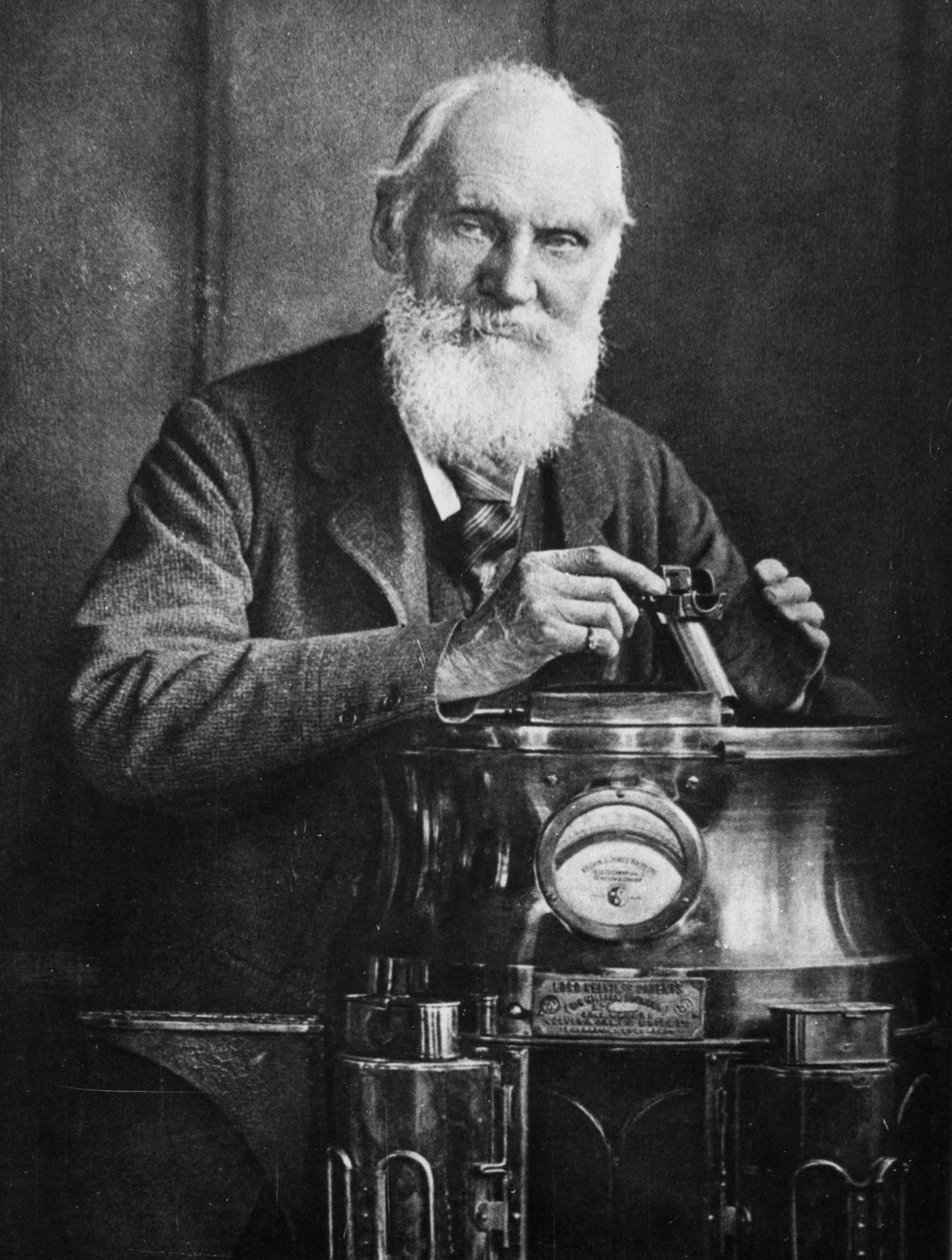 Lord Kelvin, skót matematikus és fizikus, iránytűjével, 1902 alkotó: James Craig Annan