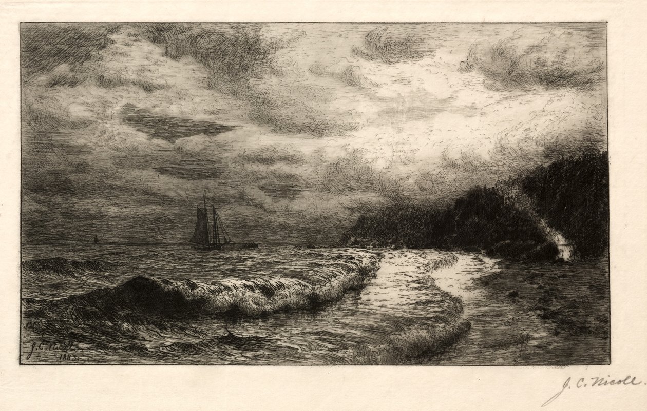 A csempész leszállóhelye. alkotó: James Craig Nicoll
