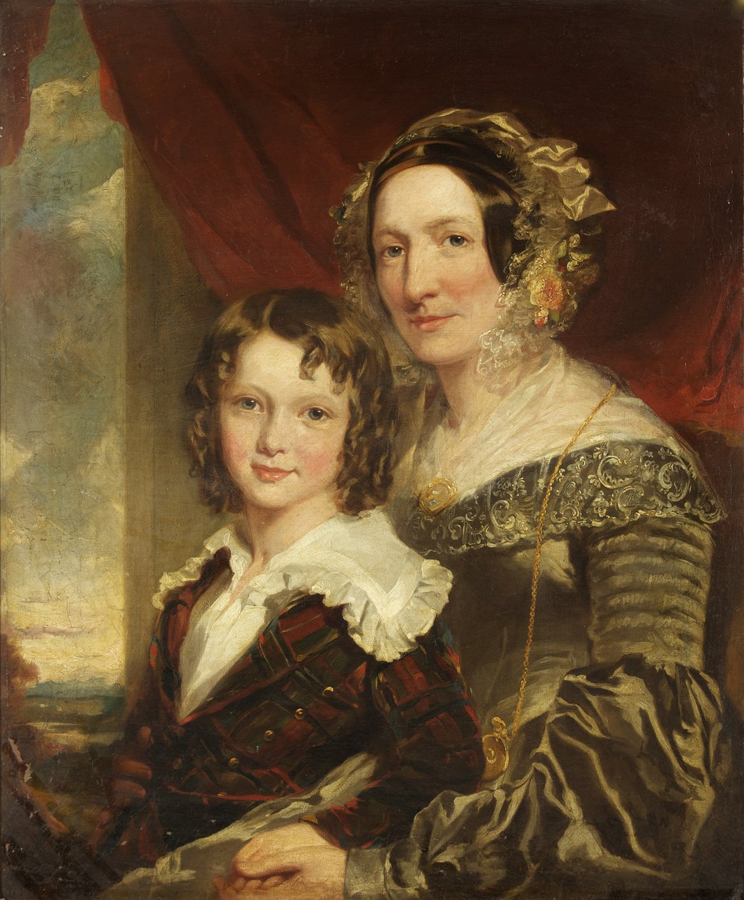 Mrs. Margaret Moor és fia, Tom alkotó: James Curnock
