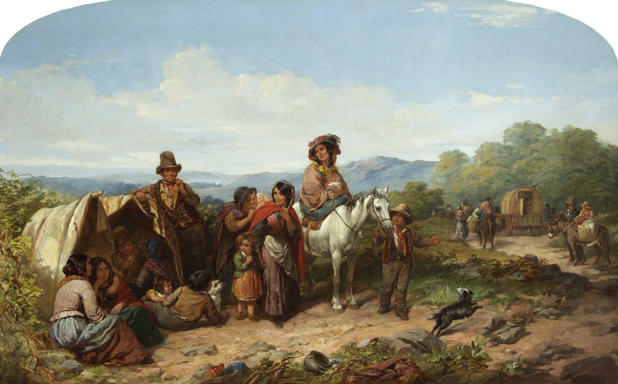 A tábor feloszlása (olaj, vászon) alkotó: James Curnock