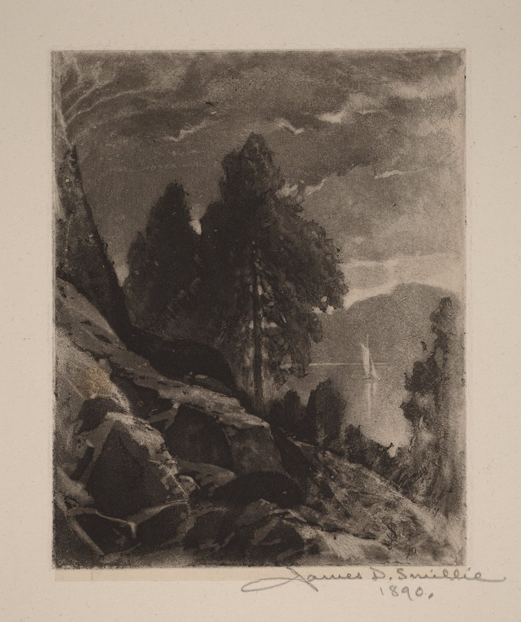 Cím nélkül (Kísérlet - nedves akvatinta) alkotó: James David Smillie