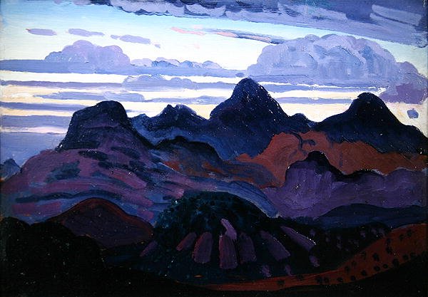 Deep Twilight (olaj a panelen) alkotó: James Dickson Innes