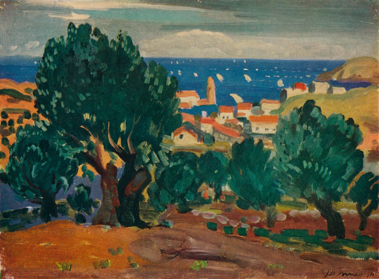 Olajbogyó Collioure-ban, 1911 alkotó: James Dickson Innes