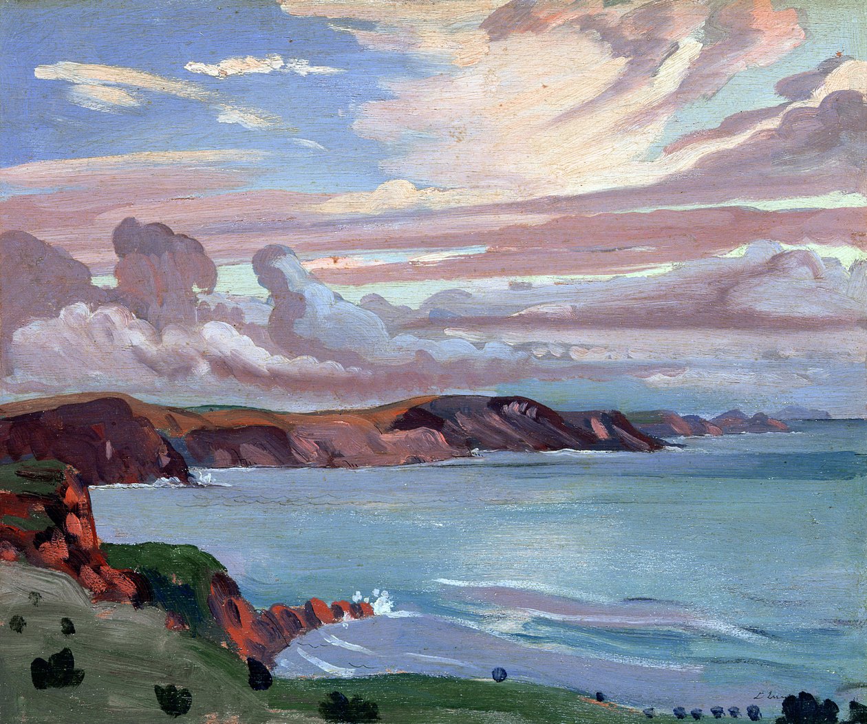 Pembroke Coast (olaj, tábla) alkotó: James Dickson Innes