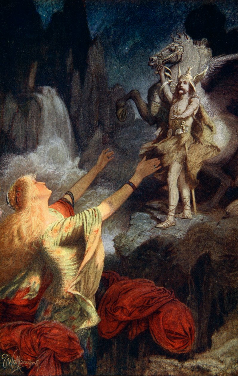 „Helgi Hundingsbane visszatér Valhallába”, 1890. alkotó: James Doyle Penrose