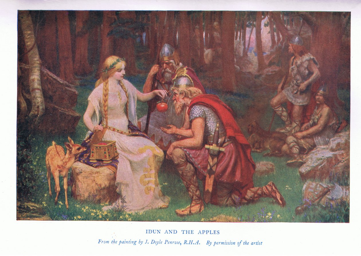 Idun és az almák, 1920-as évek alkotó: James Doyle Penrose