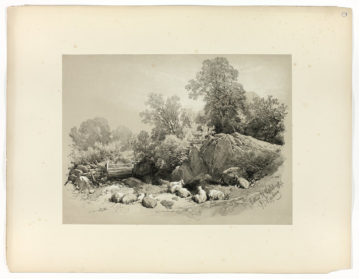 Bettws, N. Wales, a Picturesque Selections-tól alkotó: James Duffield Harding