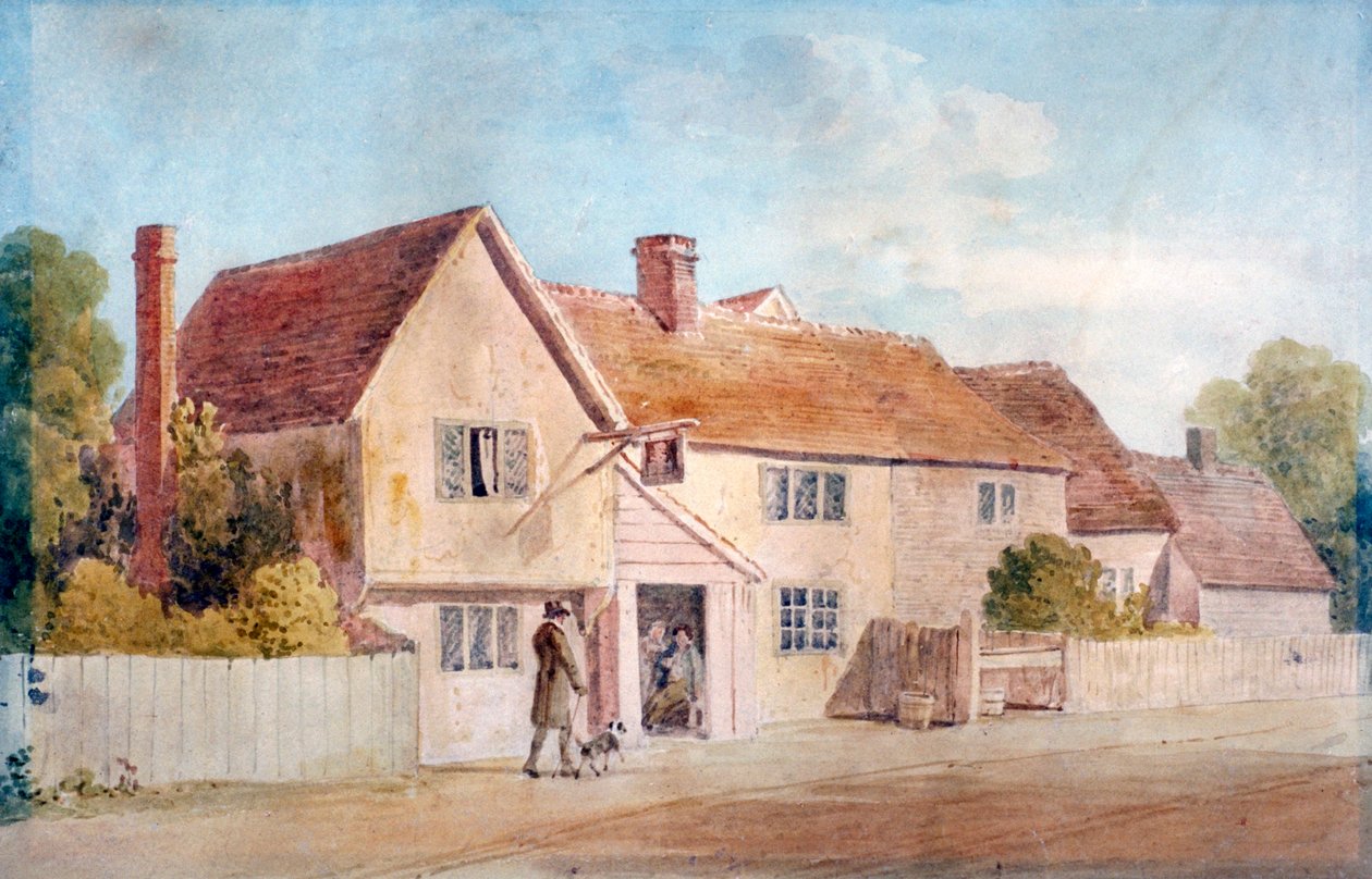 „Cottes at Chadwell, Essex”, 19. század. alkotó: James Duffield Harding
