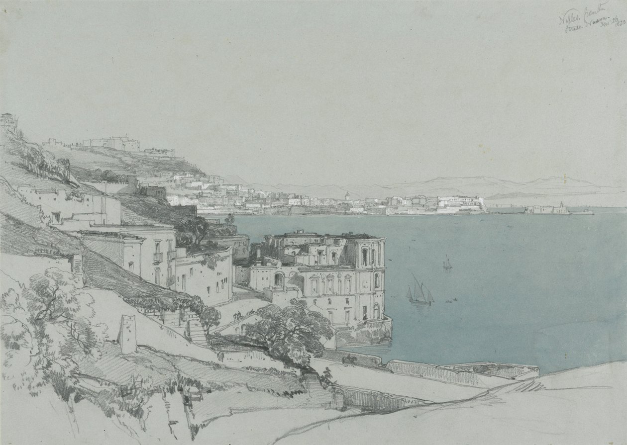 Nápoly a Strada Nouva felől, 1830. nov.26 alkotó: James Duffield Harding